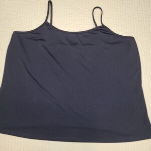 Lane Bryant Navy Spaghetti 22/24 Camisole Tank Top Scoop Neck Stretch Layer Base